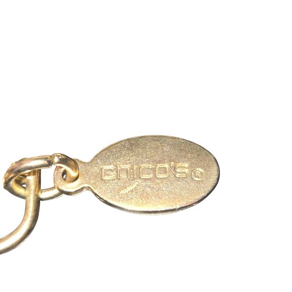 Chico's Multicolored Beaded Braided Fabric & Gold Tone Chain Belt OS/48" Long - Picture 9 of 12